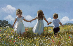 Friendship In The Meadow by Sherree Valentine Daines - Limited Edition Canvas on Board sized 16x10 inches. Available from Whitewall Galleries