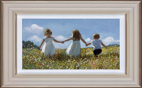 Friendship In The Meadow by Sherree Valentine Daines - Framed Limited Edition Canvas on Board